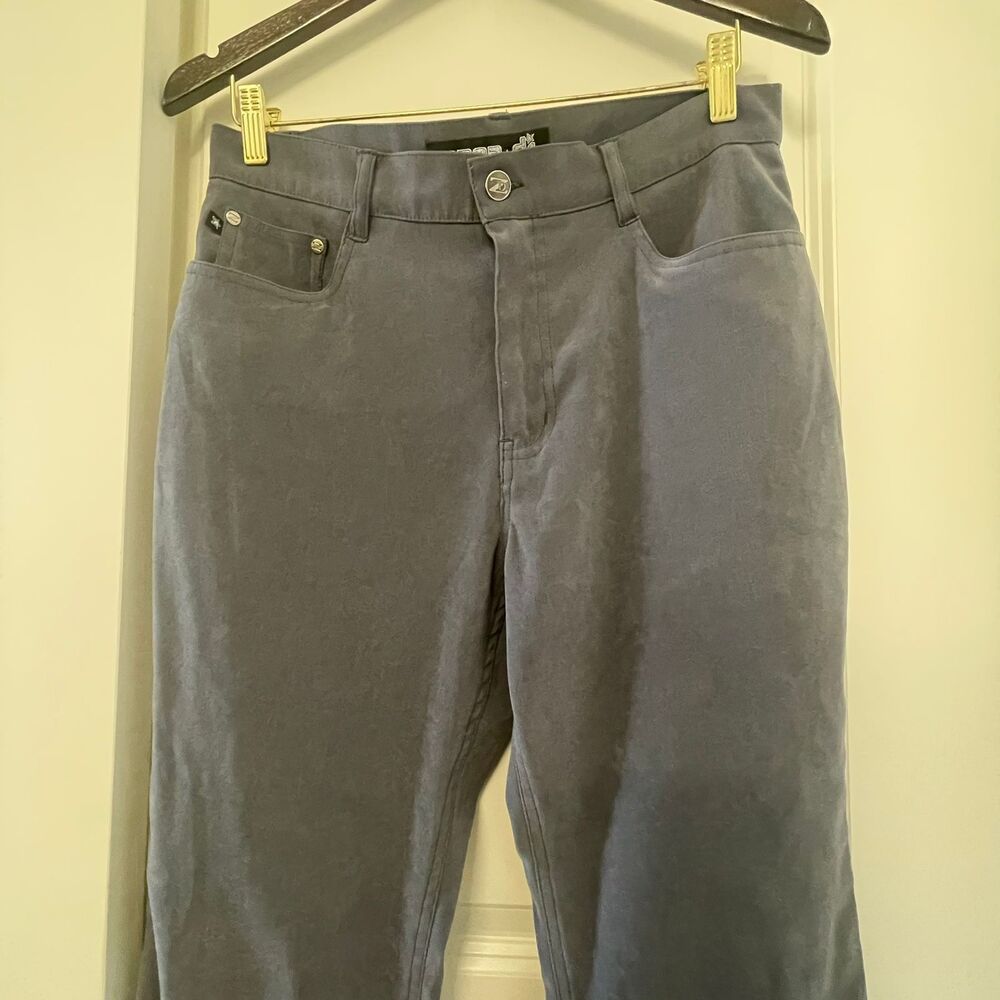 Zana di Vintage Y2K Women's Grey High Waist Stretch Wide Leg Pant Size 11 - Picture 4 of 9
